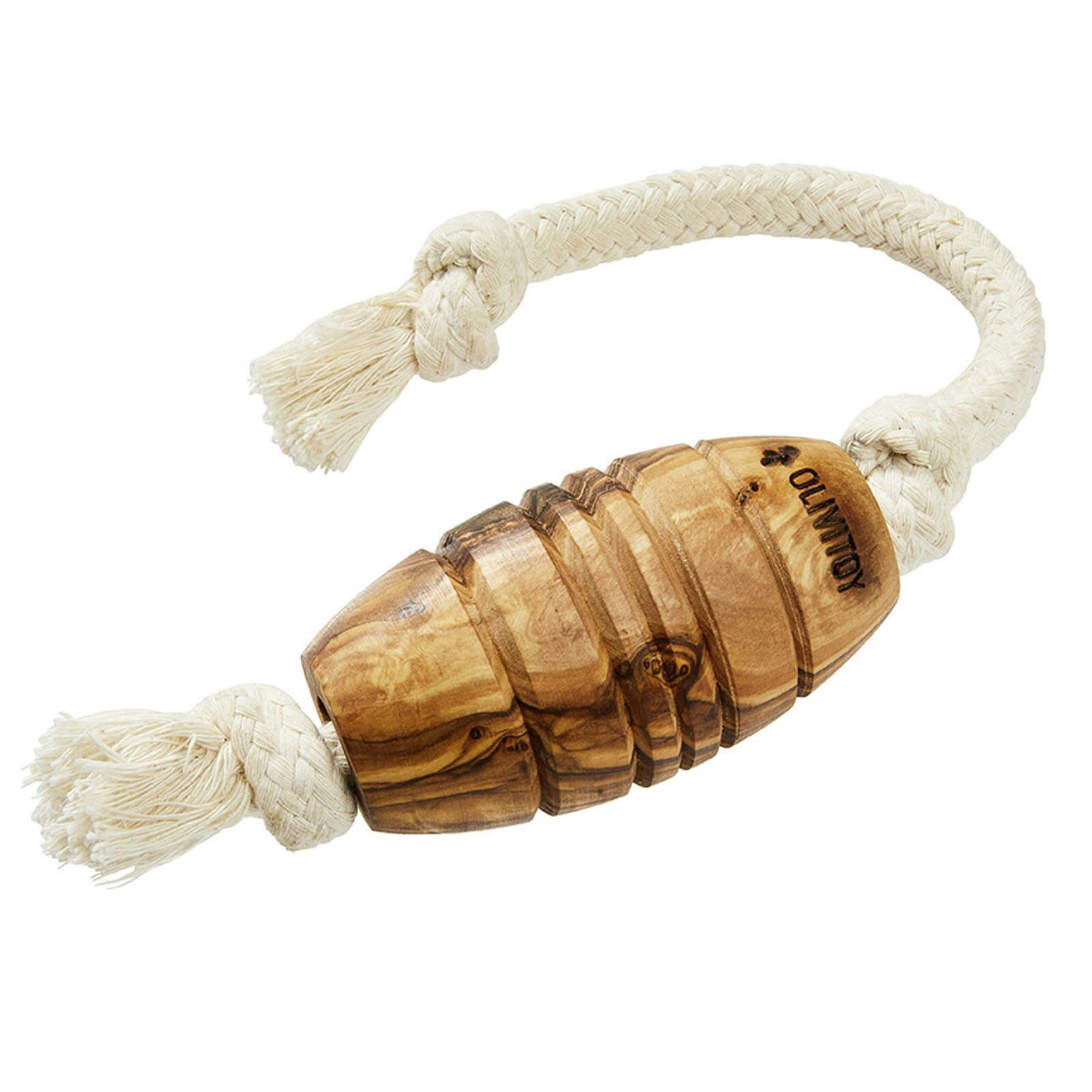Spielzeug, Kauspielzeug mit Seil und Holzgriff. Spielzeug, Kauspielzeug mit Seil und Holzgriff.