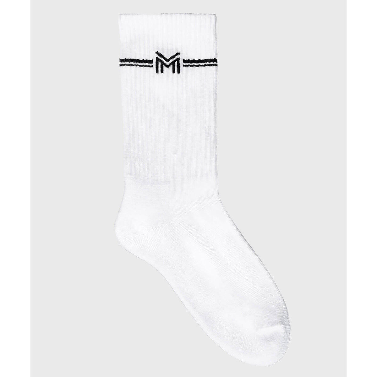 Reitsocken Unisex Rise Sport Socks, White, Produkt allein auf weißem Hintergrund.