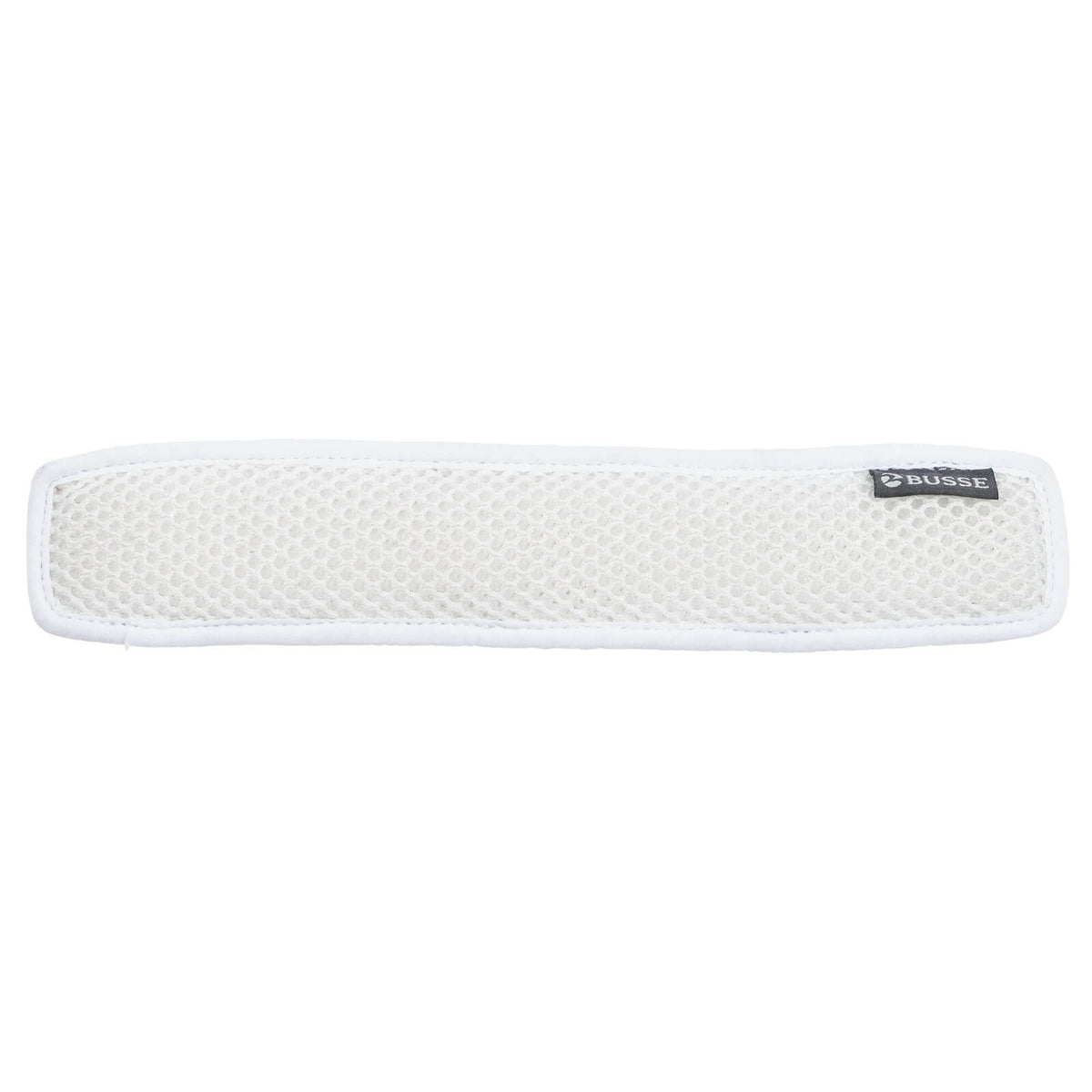 Busse Reithalfterpad 3D Air Effect Lang Nasenriemenschoner, Weiß, Produkt allein.