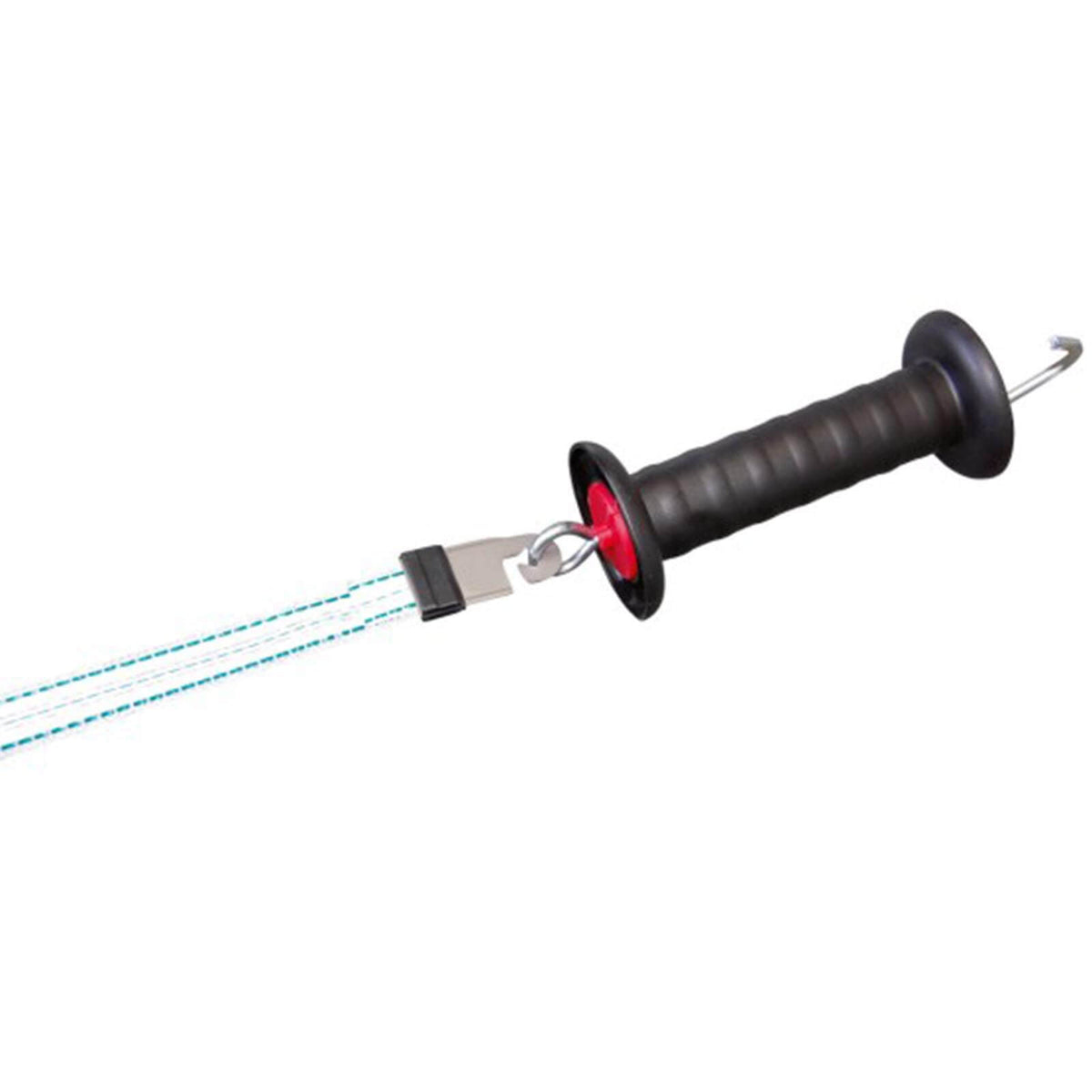 KERBL Torgriff verzinkt mit Litzclip, schwarz, Produkt allein auf weißem Hintergrund.
