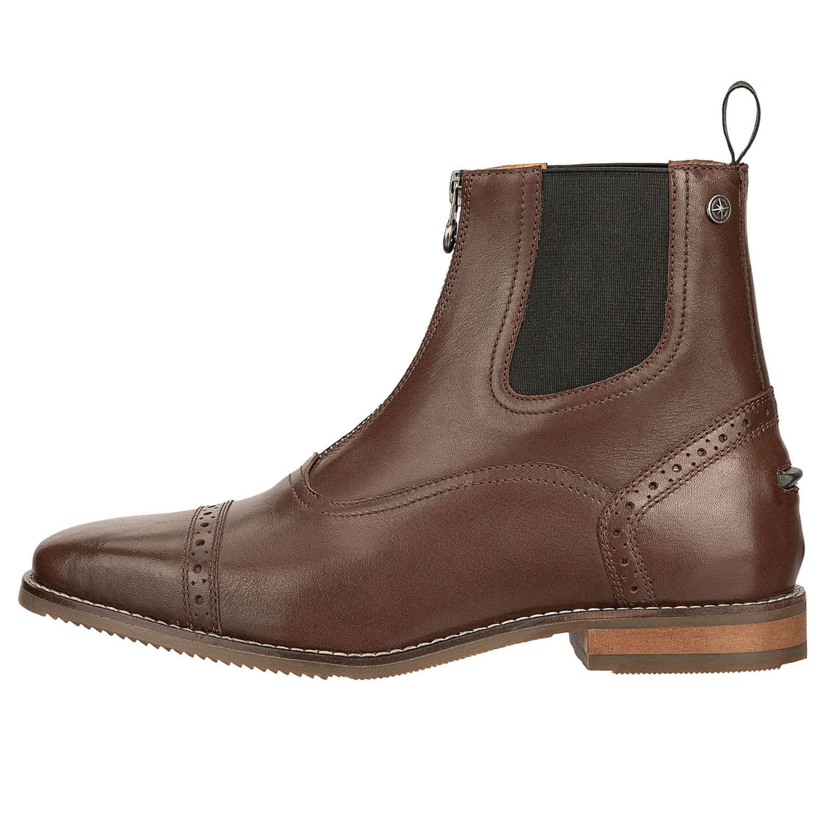 Stiefelette Florentina FZ Reitstiefelette, Braun, Produkt allein auf weißem Hintergrund.