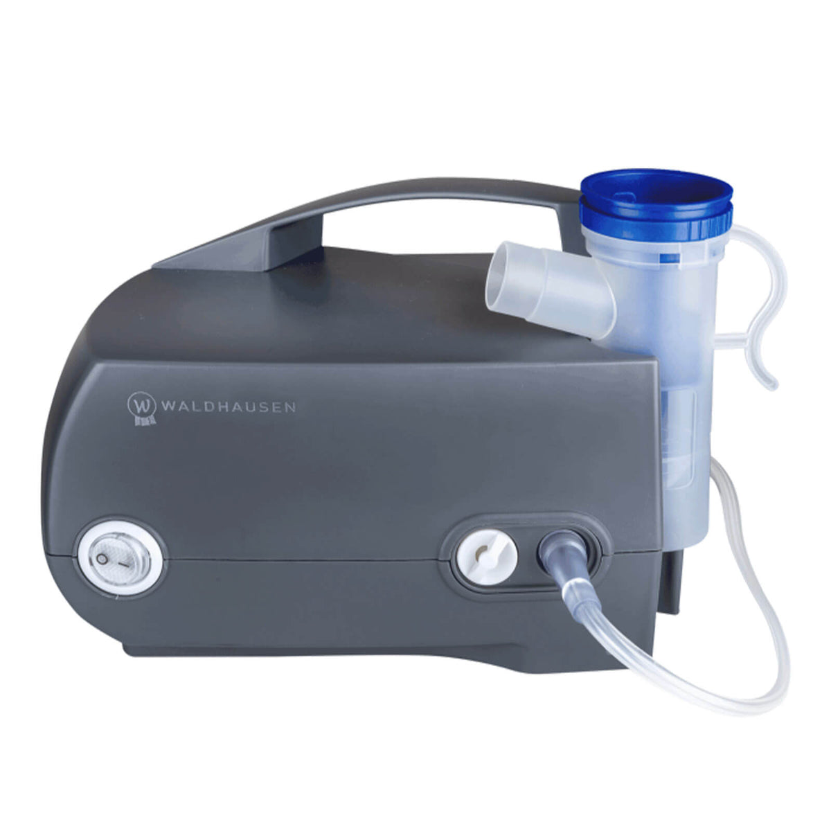Waldhausen Health & Care Inhaliergerät Inhalator Pferd, Grau, Produkt allein auf weißem Hintergrund.
