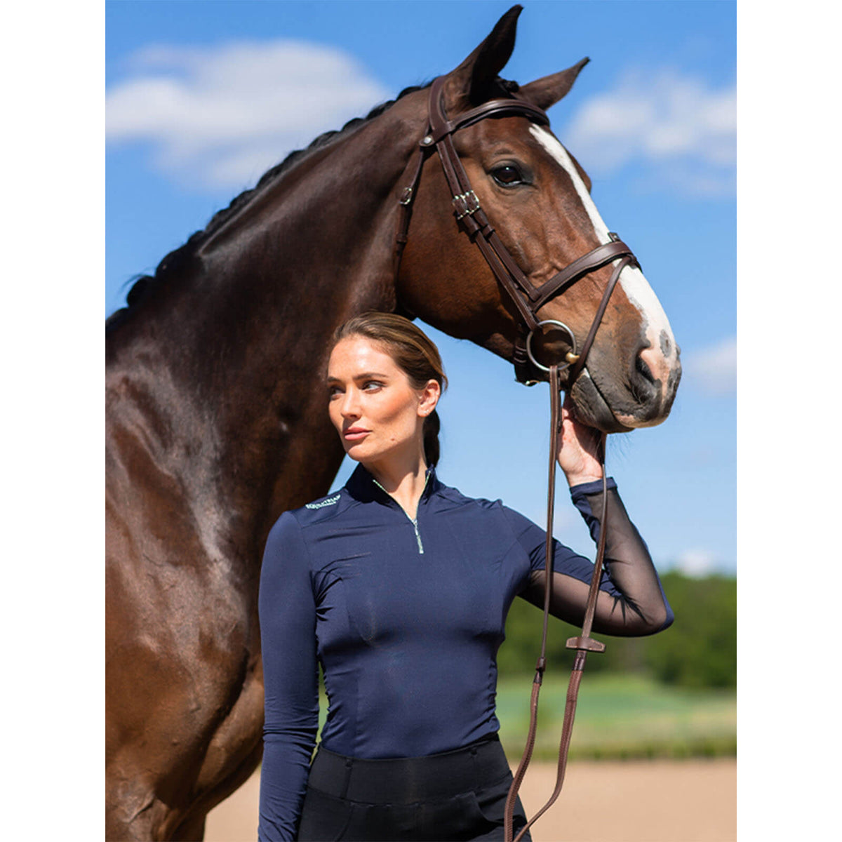 Baselayer Damen Air Breeze Midnight Blue Longsleeve
