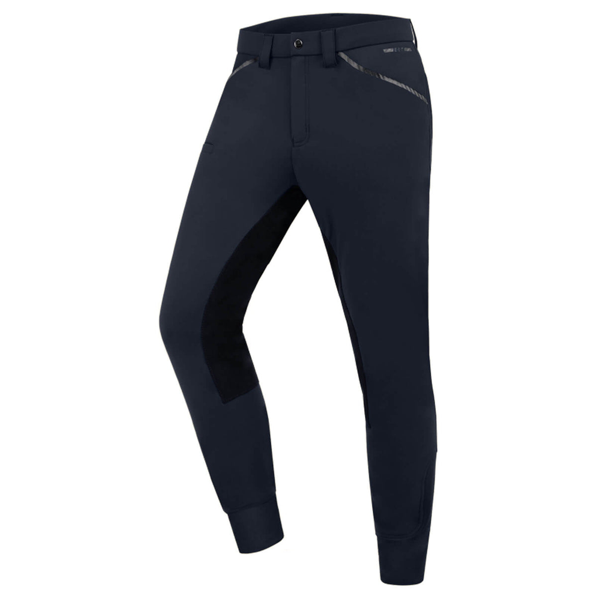 Reithose Herren Matteo Classic Vollbesatz Herrenreithose, Tiefblau, Produkt allein auf weißem Hintergrund.