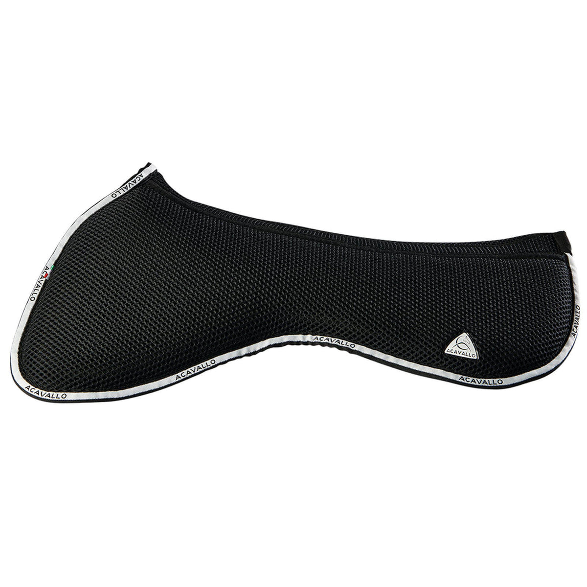 Acavallo Gelpad Widerristfreies Memory 3D Spacer Halfpad Springen Sattelunterlage, Schwarz, Produkt allein.