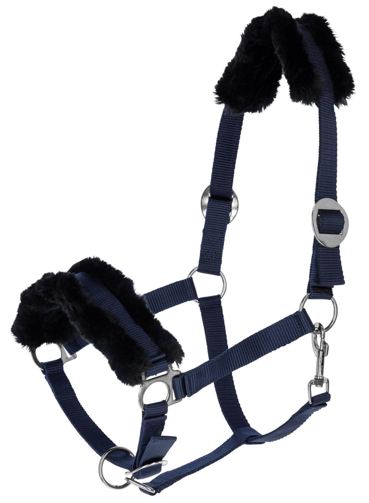 Halfter ClassicSoft Fellhalfter, Navy, Produkt allein auf weißem Hintergrund.