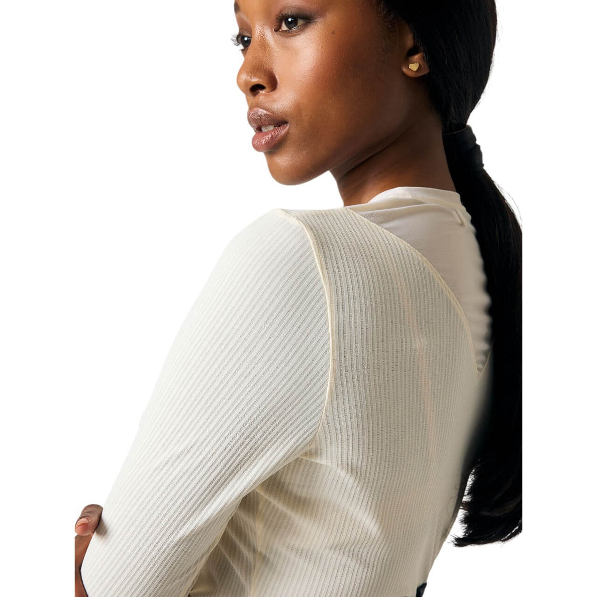 Longsleeve Striped Mesh Top Leander LS FS 2025 Langarmshirt