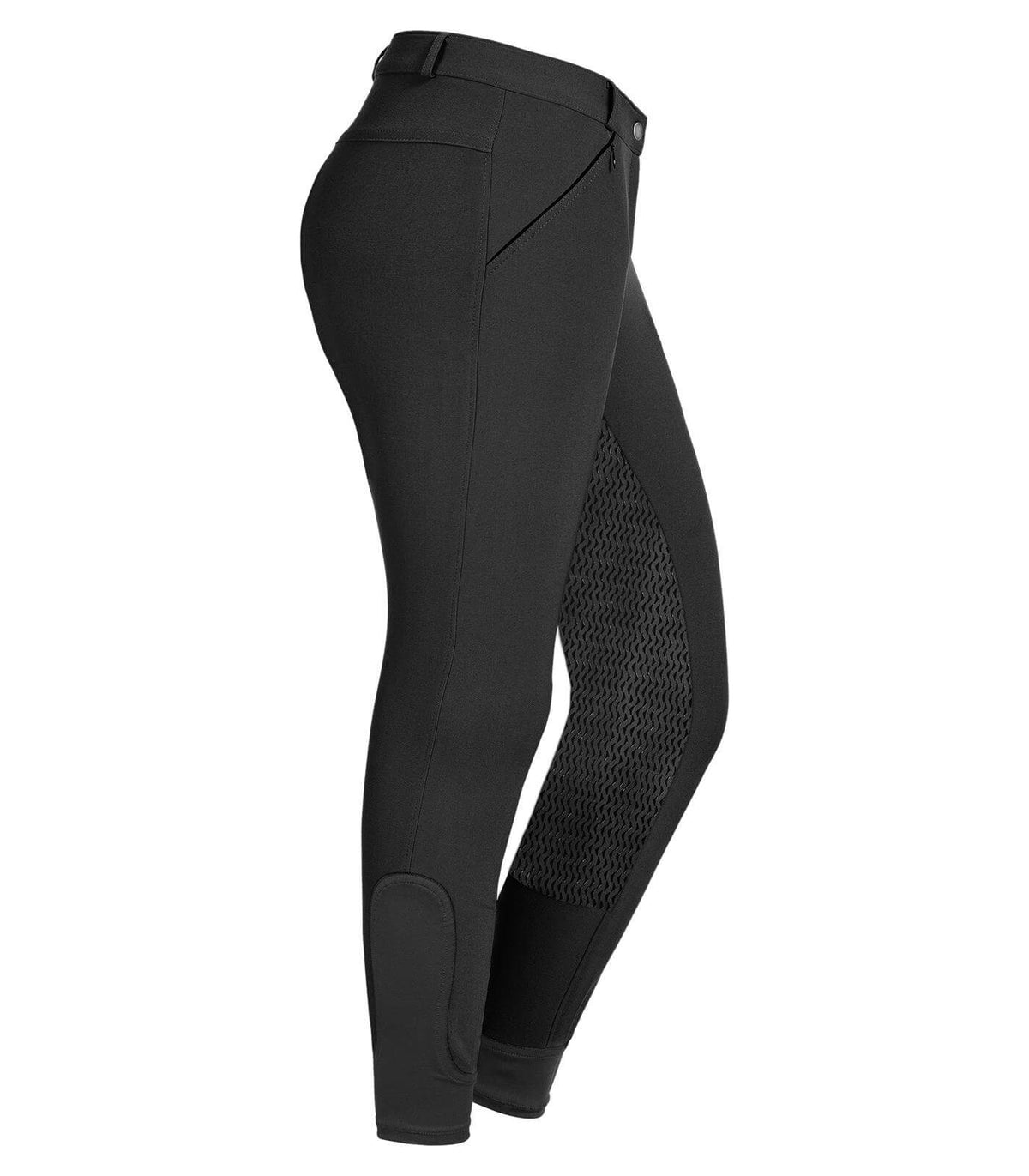 E.L.T Reithose Dahlia Silikon, Schwarz, Produkt allein auf weißem Hintergrund.