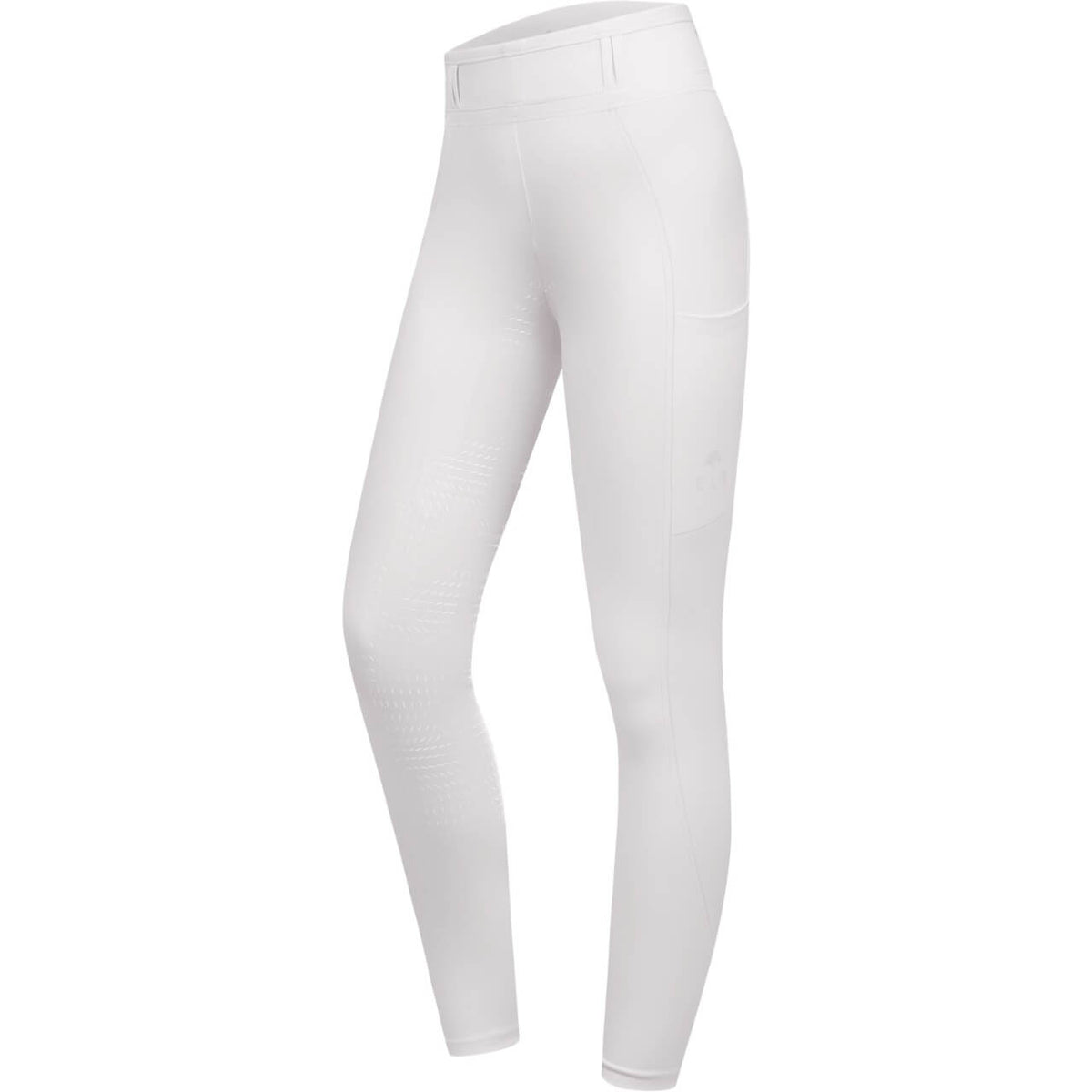 Reitleggings Full-Grip Damen Orelie FS 2025 Reithose, Weiß, Produkt allein auf weißem Hintergrund.
