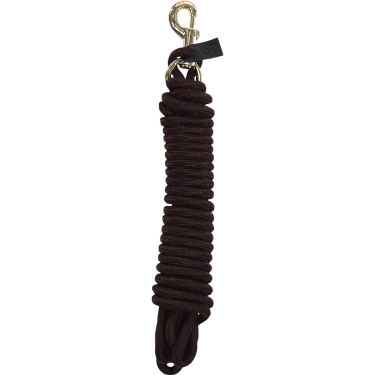 Führstrick Lead Rope Basic Lunge Rope, Brown, Produkt allein auf weißem Hintergrund.