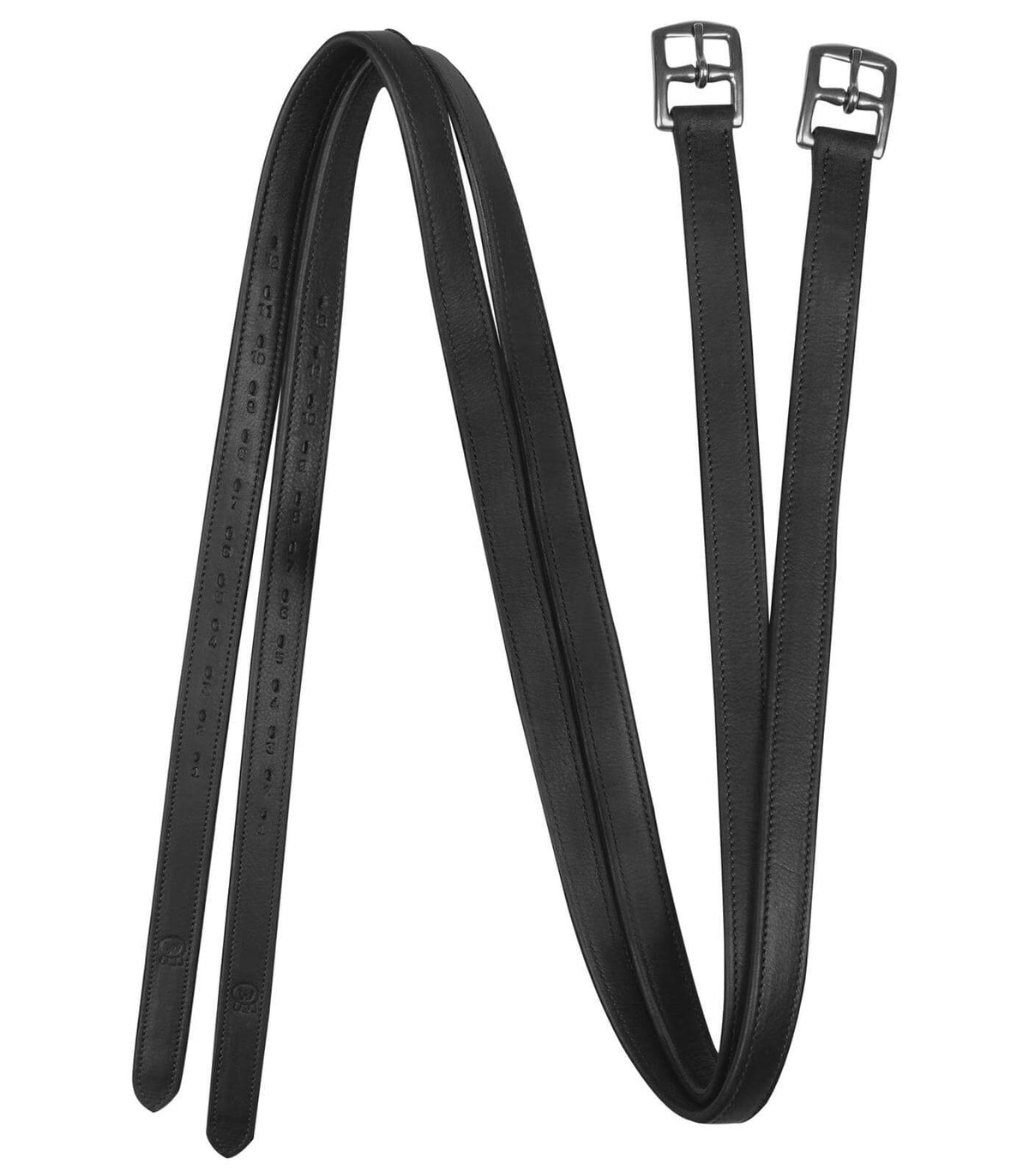 Waldhausen Steigbügelriemen Premium, Schwarz, Produkt allein auf weißem Hintergrund.