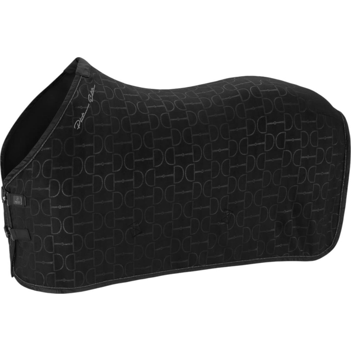 Eskadron Abschwitzdecke Fleece Stamp Bit Platinum 2025 Decke, Black, Produkt allein auf weißem Hintergrund.