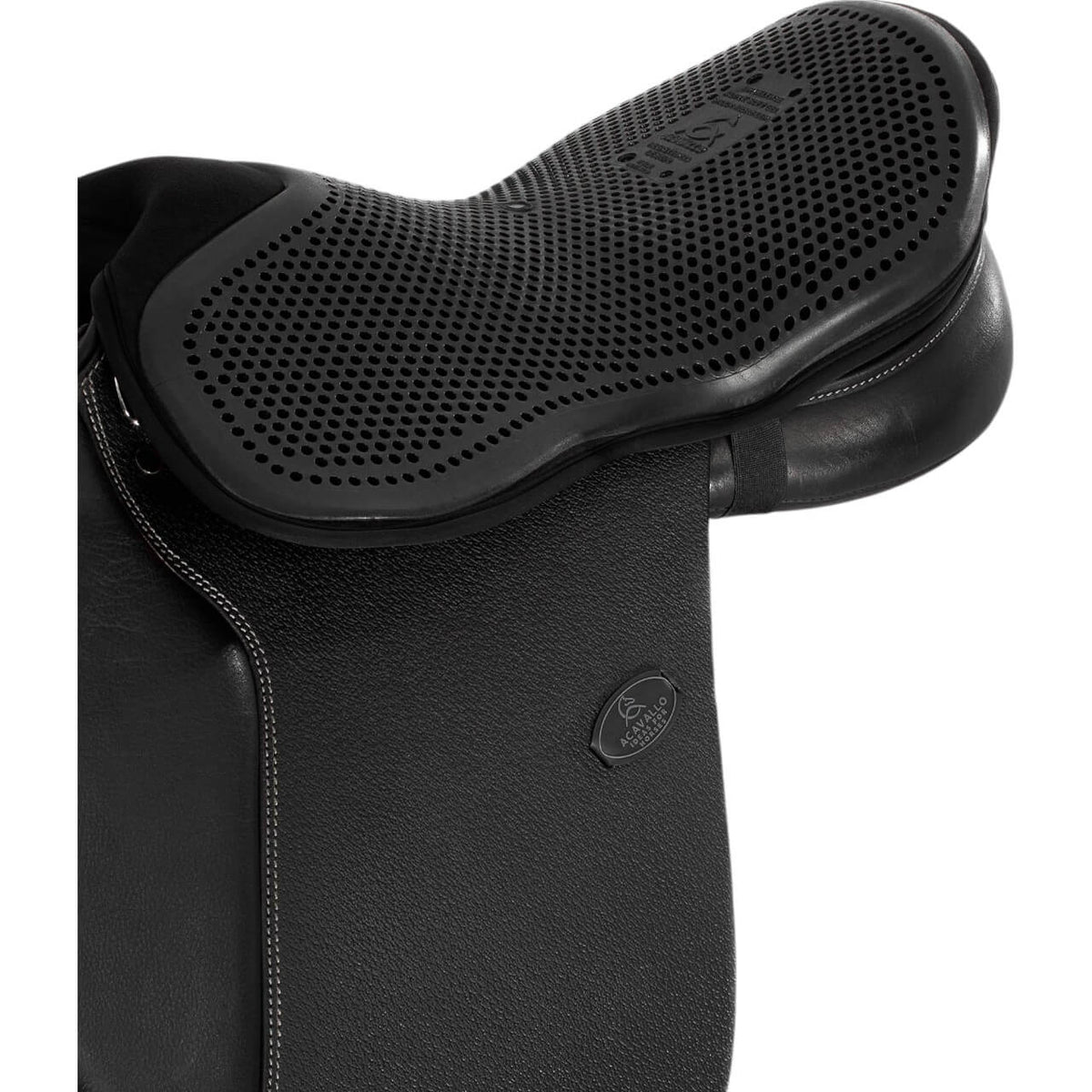Sitzschoner für Springsättel Classic Gel-Out 10 mm Dri-Lex Schoner, Black, Detailaufnahme auf Sattel.
