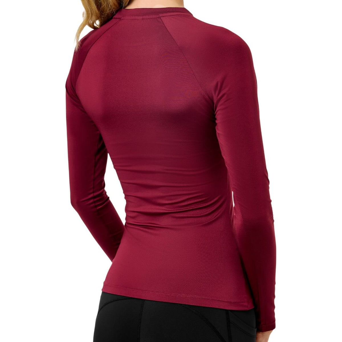 Baselayer Damen Langarm Dynamic Bordeaux Longsleeve