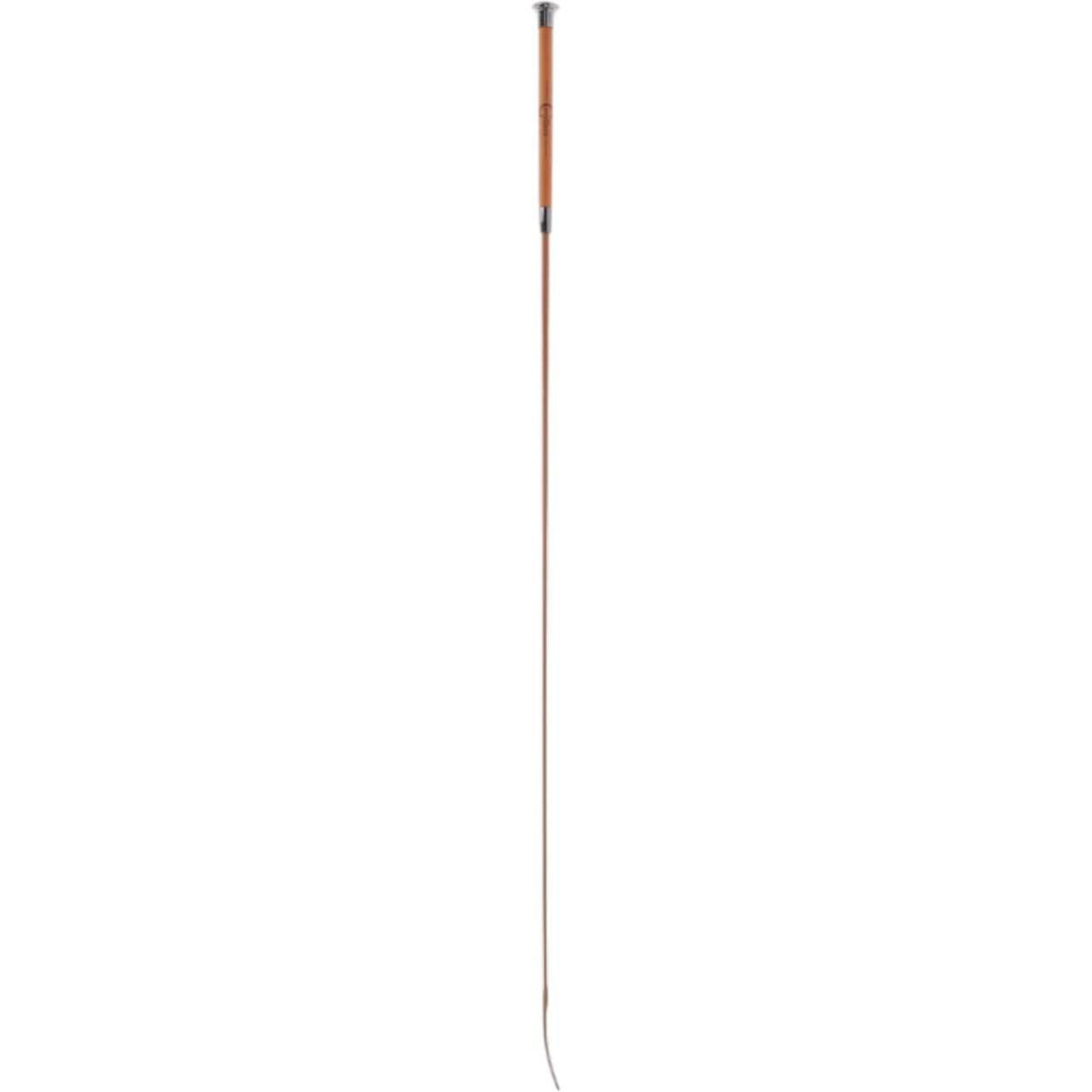 Covalliero Dressurgerte Fiberglas mit Kunstledergriff Gerte, Cognac, Produkt allein auf weißem Hintergrund.