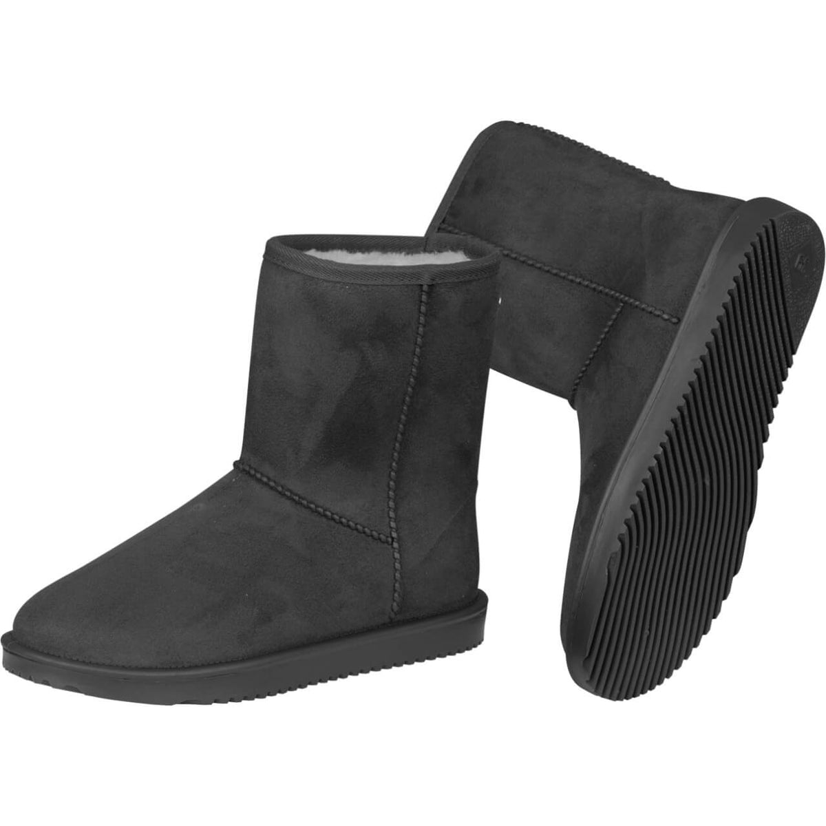 Bootie Rainless Velours, Schwarz, Produkt allein auf weißem Hintergrund.
