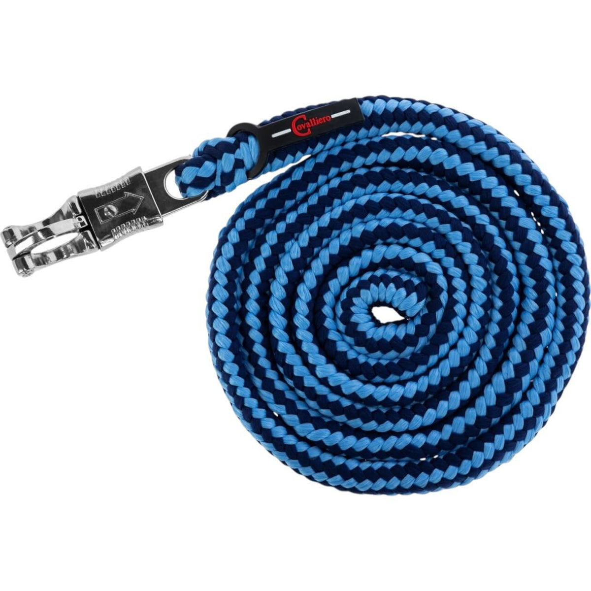 Führstrick Hippo mit Panikhaken Strick, Dunkelblau/Hellblau, Produkt allein.