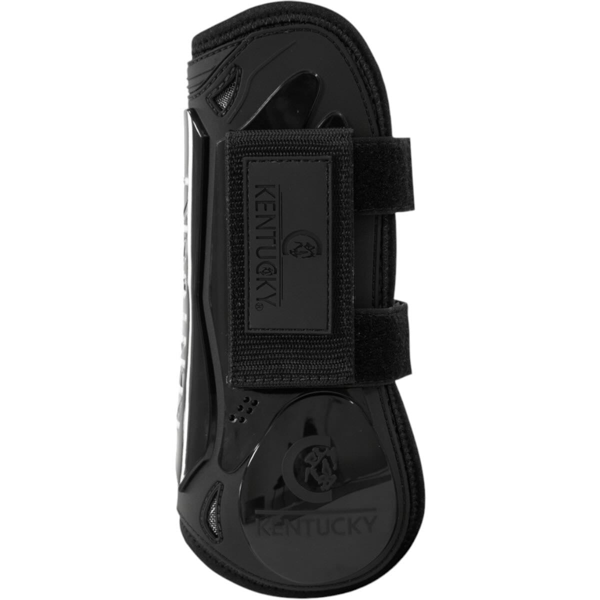 Kentucky Horsewear Gamaschen Velcro, Schwarz, Produkt allein auf weißem Hintergrund.