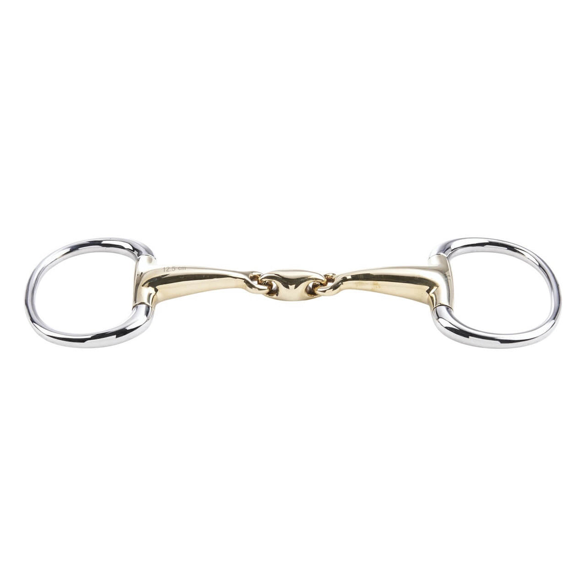 Olivenkopfgebiss Doppelt Gebrochen KAUGAN® 18 mm Trense, Produkt allein auf weißem Hintergrund.