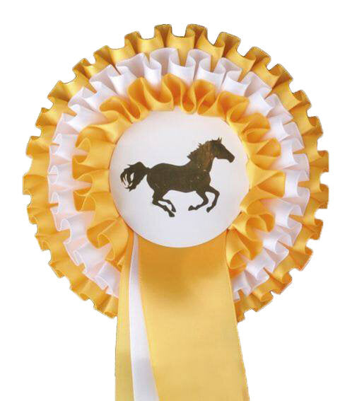 Turnierschleife Dreifachrosette 13 cm Turnierzubehör