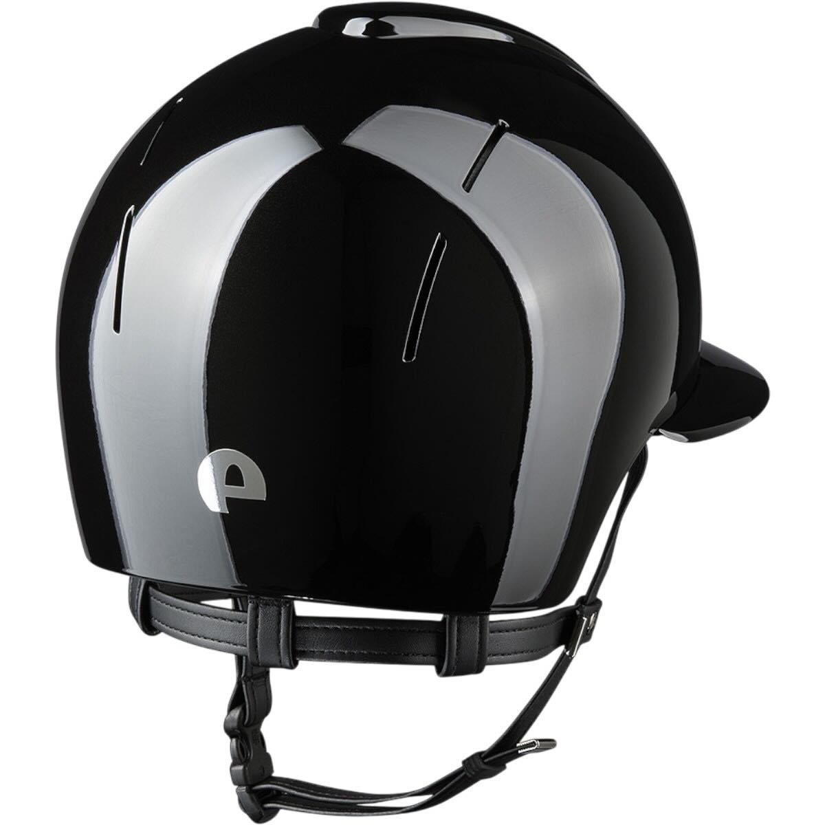 Reithelm Smart Nova Metallpolitur Polish Visier Visor, schwarz, Produkt allein auf weißem Hintergrund.