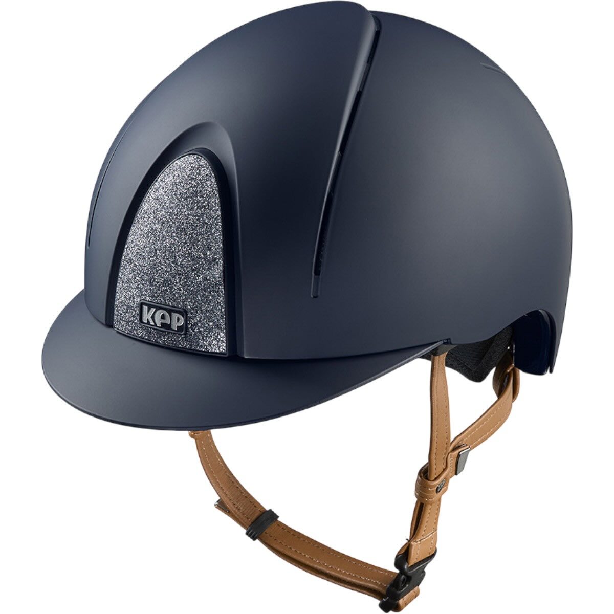 Casco da equitazione Smart Nova Matt Star Silver con cinturino sottomento beige