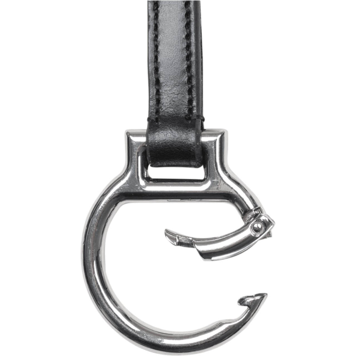 Waldhausen Martingalgabel X-Line mit Snap-Ringen Vorderzeug, schwarz, Detailaufnahme des Vorderzeugs.