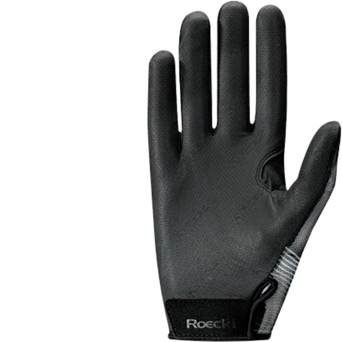 Roeckl Reithandschuh Laila 2 Handschuh, Schwarz, einzelner Handschuh auf weißem Hintergrund.