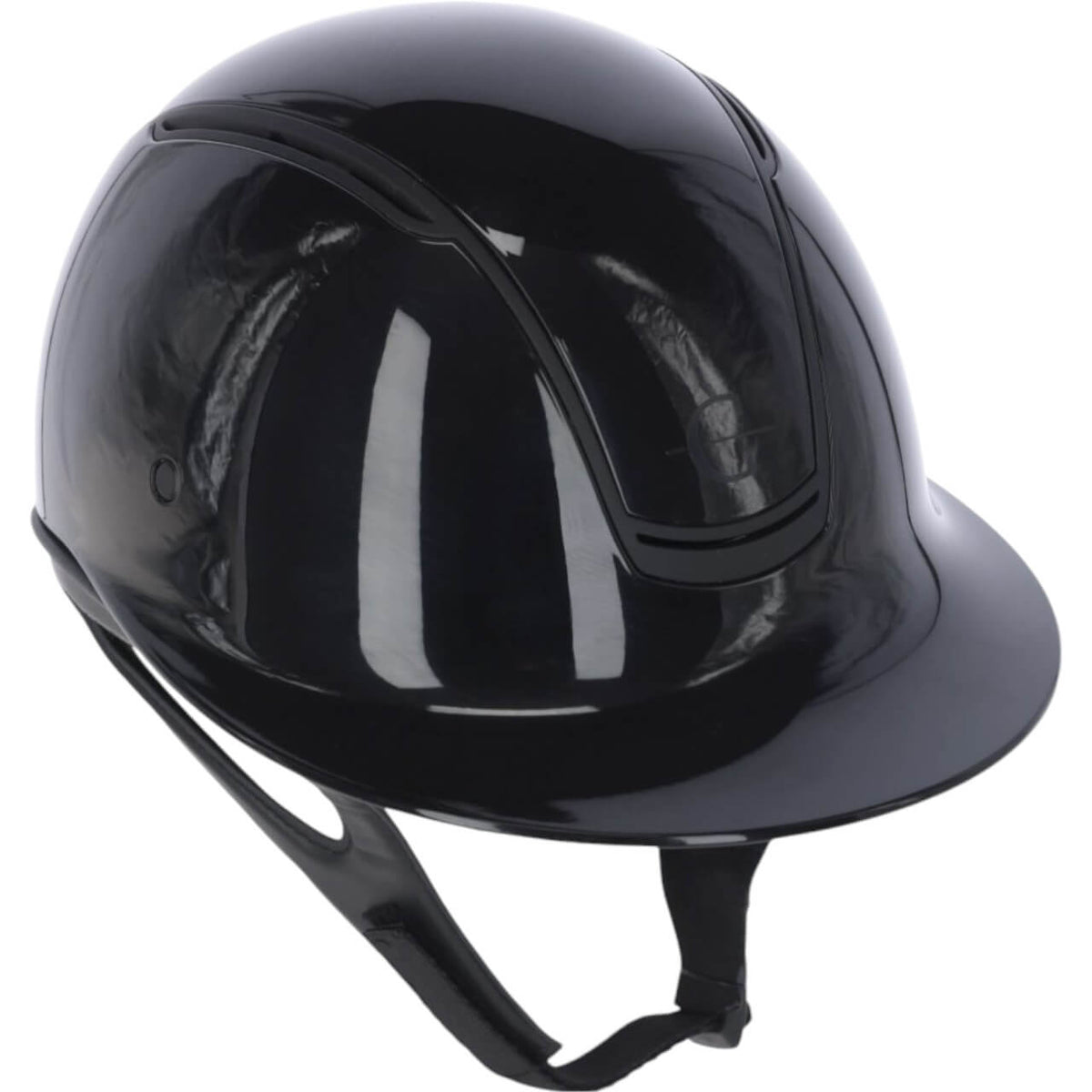 Covalliero Reithelm Eclipse Polo Helm, Schwarz, Produkt allein auf weißem Hintergrund.