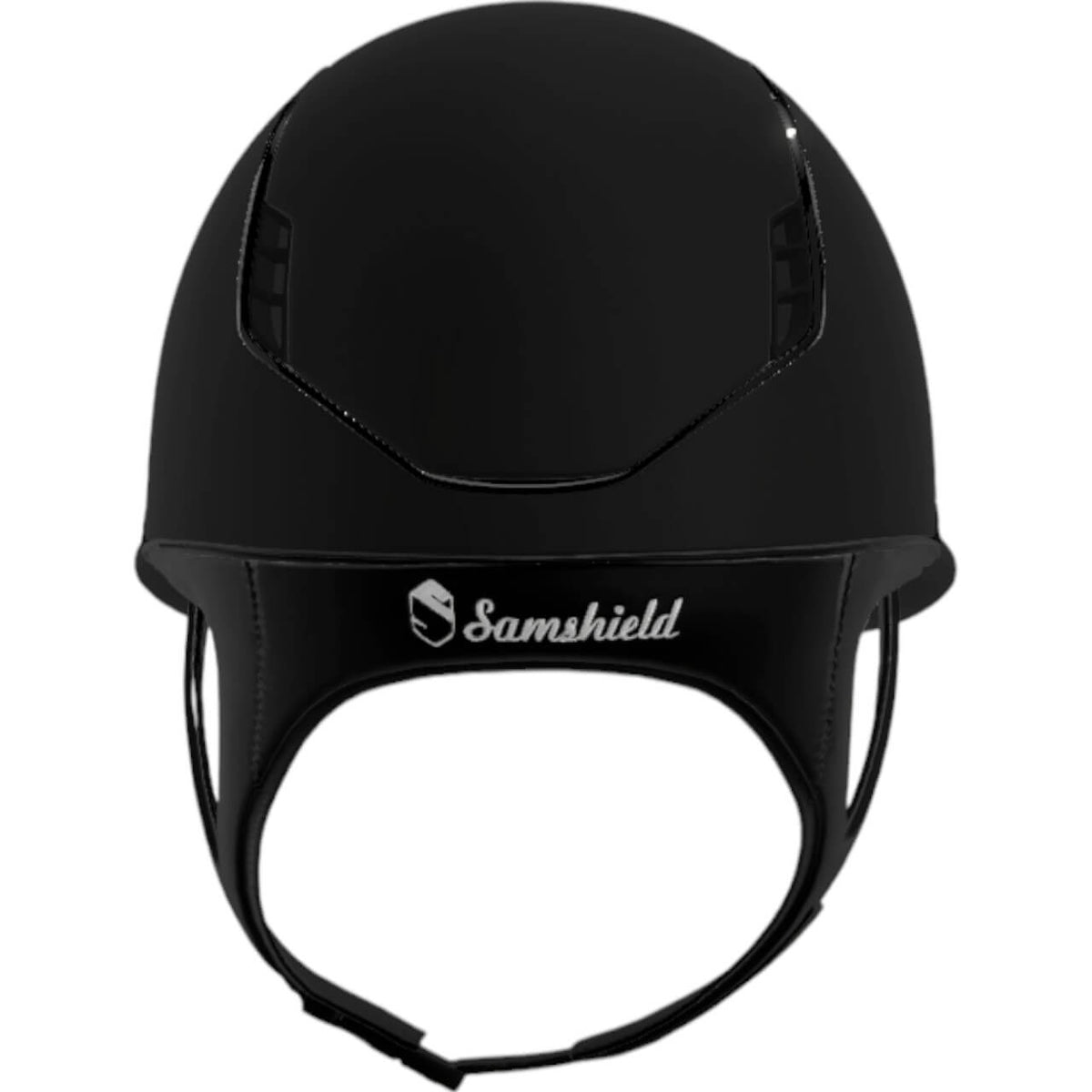 Samshield Reithelm Miss Shield 2.0 Black SM Top + Frontal Band Shadowmatt Trim + Blason Matt Black 5SW, Black, Produkt allein.
