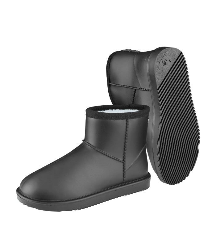 E.L.T Stallstiefel Bootie Rainless Short, Schwarz, Produkt allein auf weißem Hintergrund.