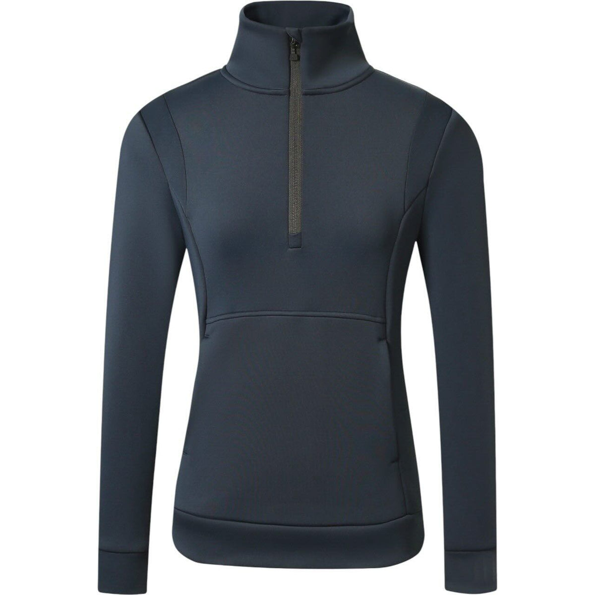 Covalliero Sweatshirt Damen Half-Zip HW 2025 Sweater, Dark Navy, Produkt allein auf weißem Hintergrund.