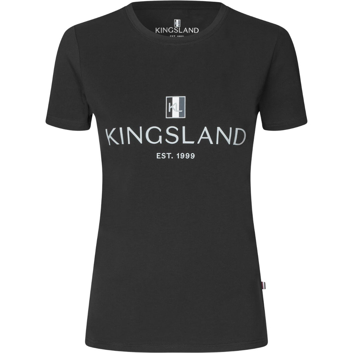 Kingsland T-Shirt Damen Logo Shirt Black, Produkt allein auf weißem Hintergrund.