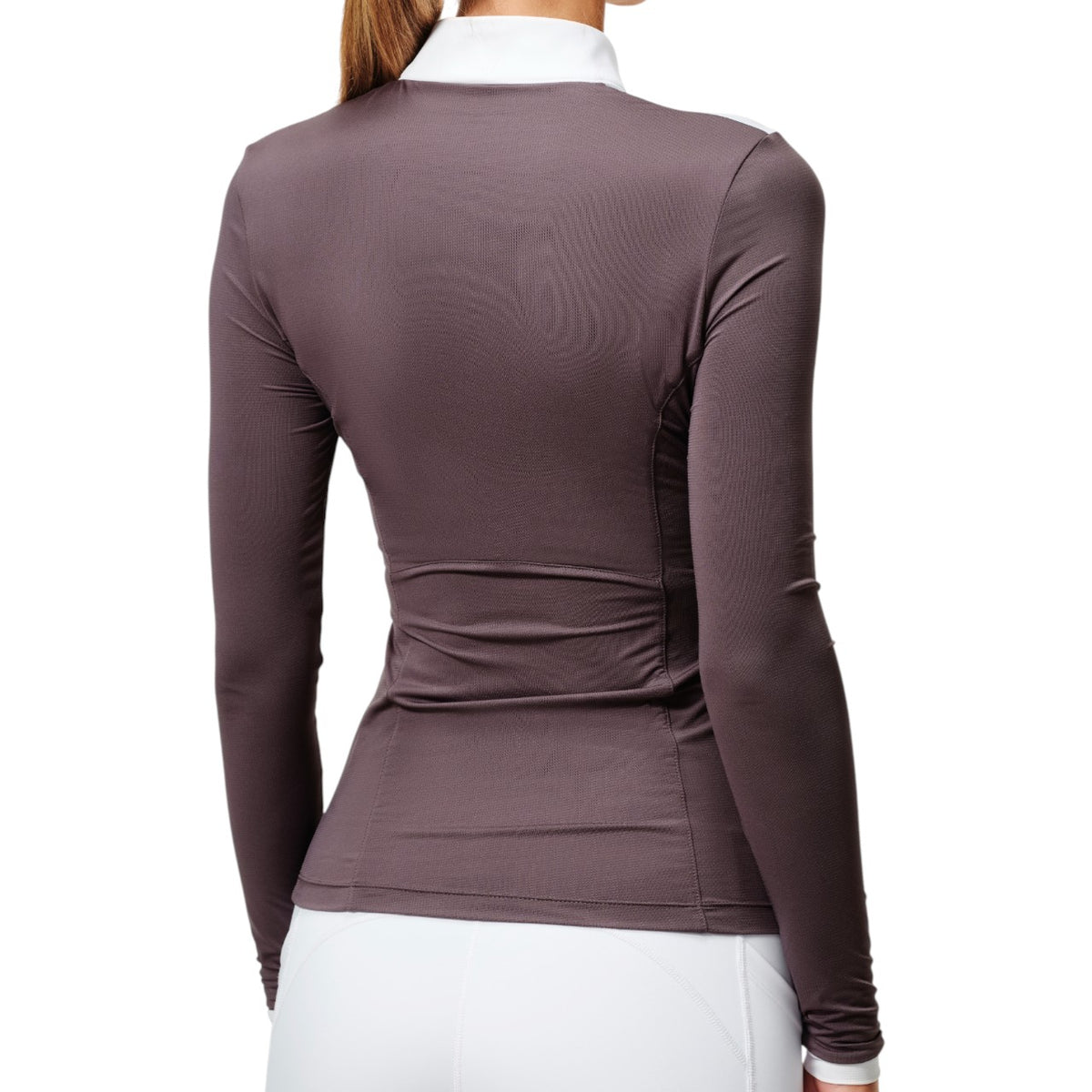 Turniershirt Damen Langarm Fine Line White Dark Violet Longsleeve