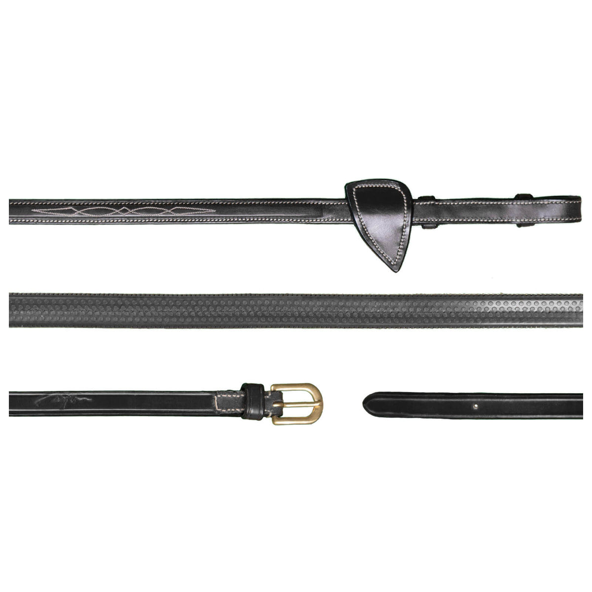 Gummizügel D Collection Zügel, Schwarz, Detailaufnahme der Zügel.