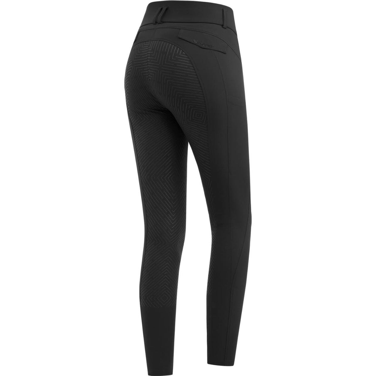 Reithose Damen Full-Grip Comfort Ride Glam HW 2025 Damenreithose, Schwarz, Produkt allein.