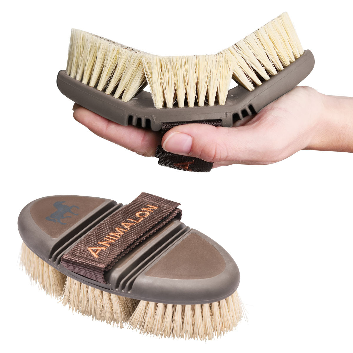 Wurzelbürste CareFlex Pferdebürste Wurzelkardätsche Naturborsten