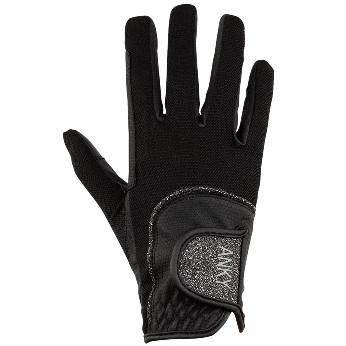 ANKY Reithandschuh Technical Mesh ATA21001, Schwarz, Detailaufnahme des Handschuhs.