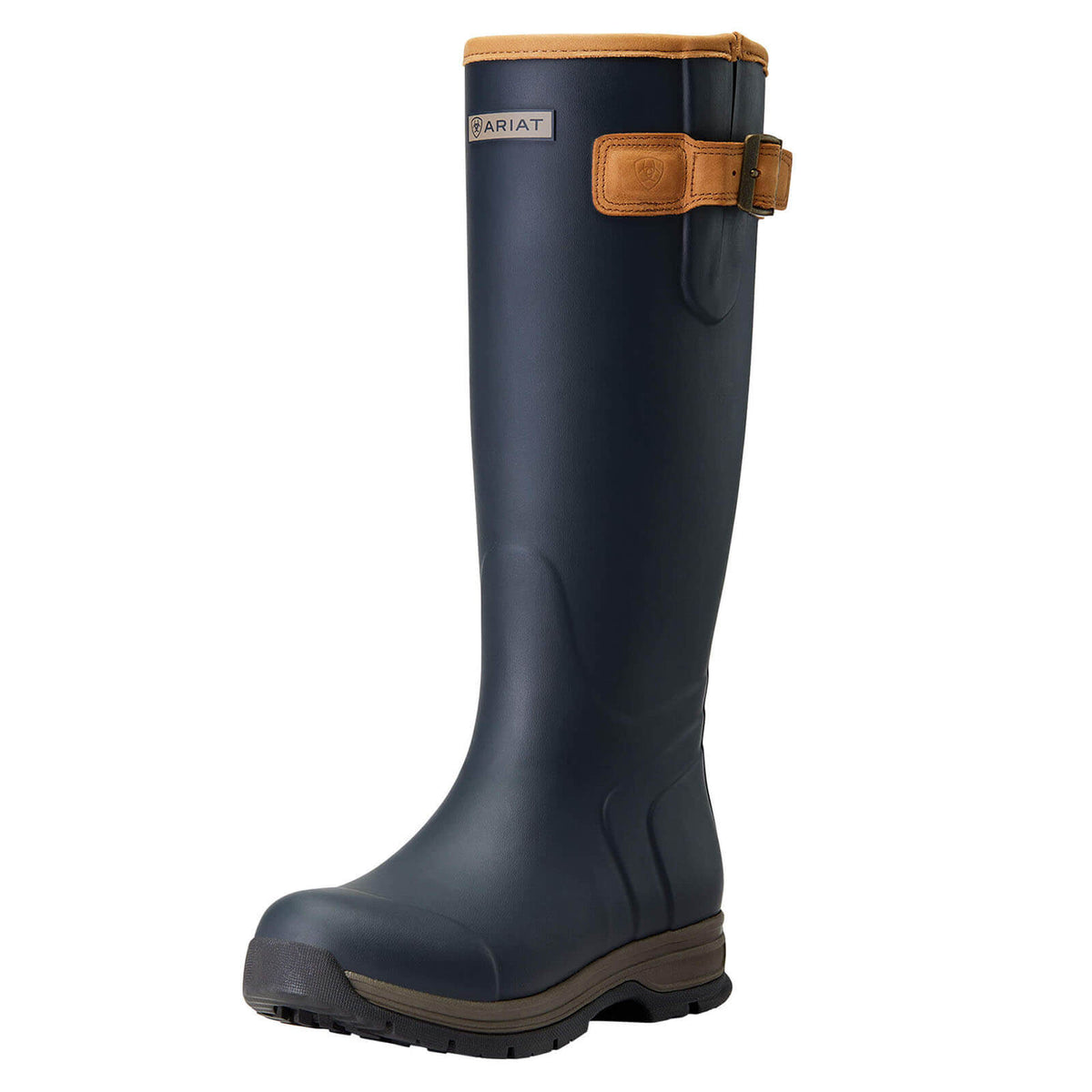 Ariat Gummistiefel Burford Insulated Rubber Boots Stiefel, Dunkelblau, Produkt allein auf weißem Hintergrund.