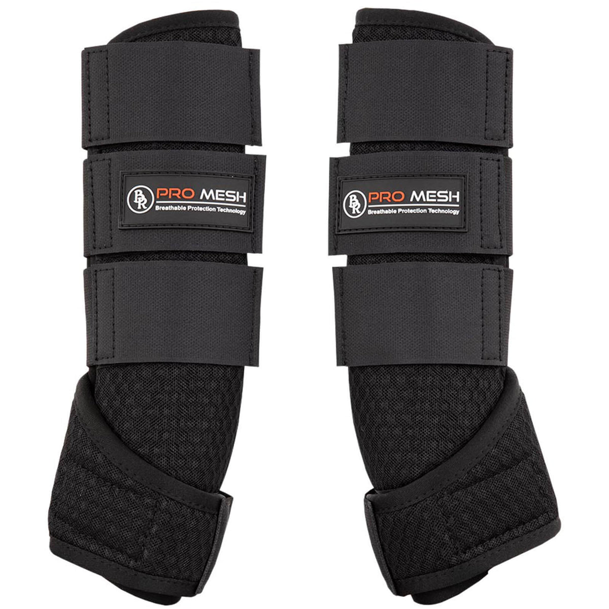 BR Gamaschen Pro Mesh Flex, Schwarz, Produkt allein auf weißem Hintergrund.