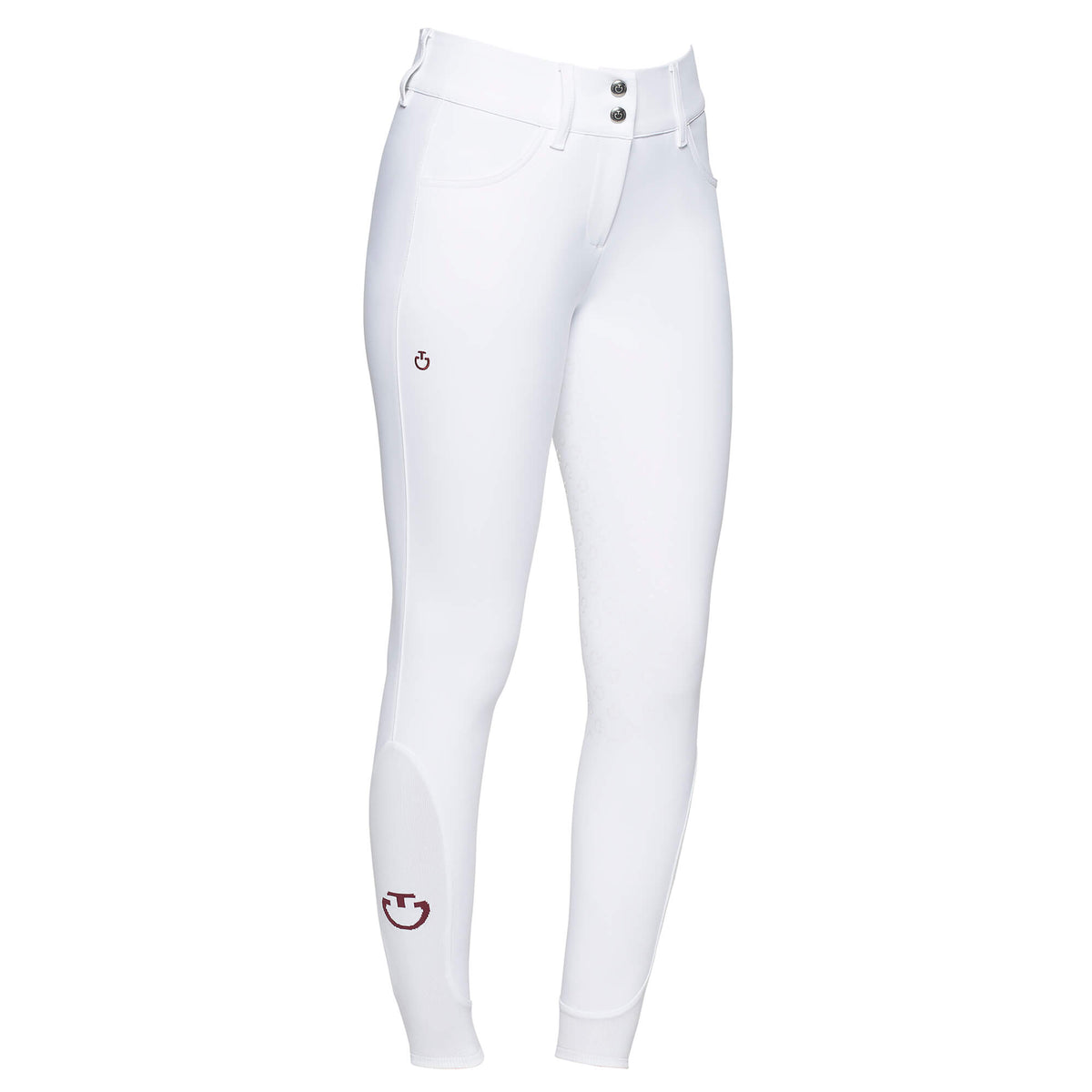 Damenreithose American Full Grip, Weiß, Produkt allein auf weißem Hintergrund.