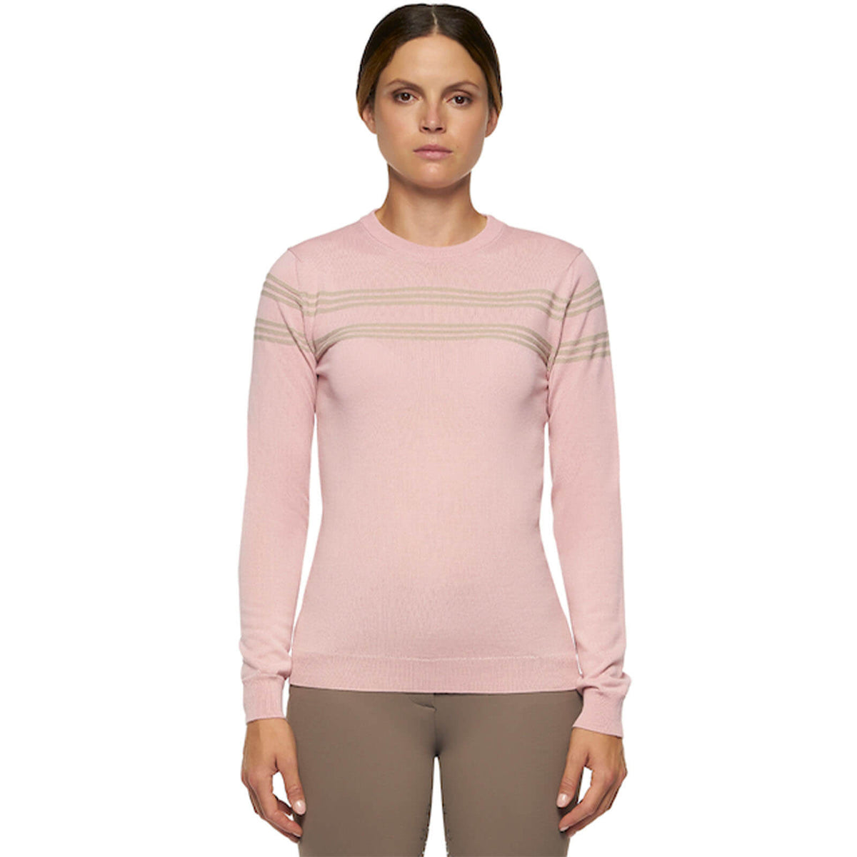 Strickpullover Damen Merinos Blend Crew Neck Striped FS 2022