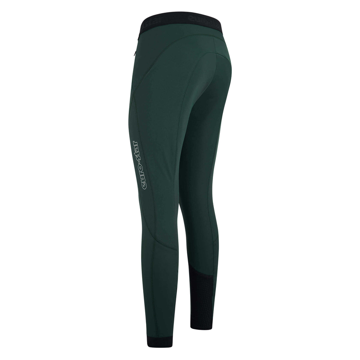 Euro-Star Reitleggings Damen Full-Grip Athletic Lux Damenreithose, Dunkelgrün, Produkt allein.
