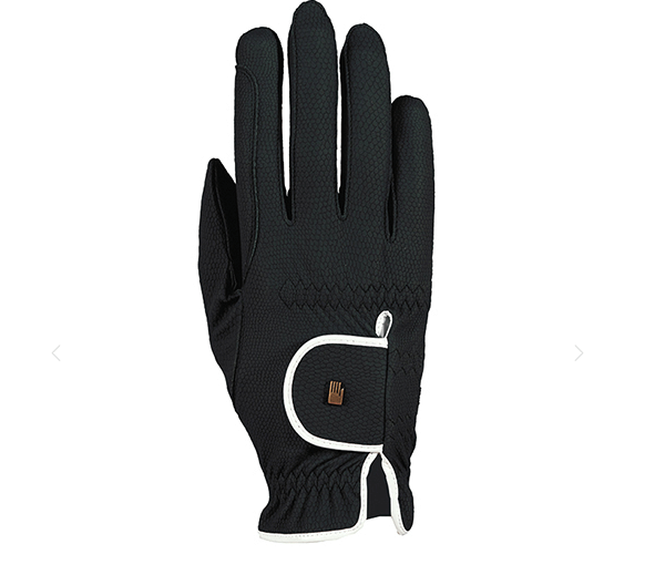 Roeckl Reithandschuh Lona Handschuh Black/White, Produkt allein auf weißem Hintergrund.