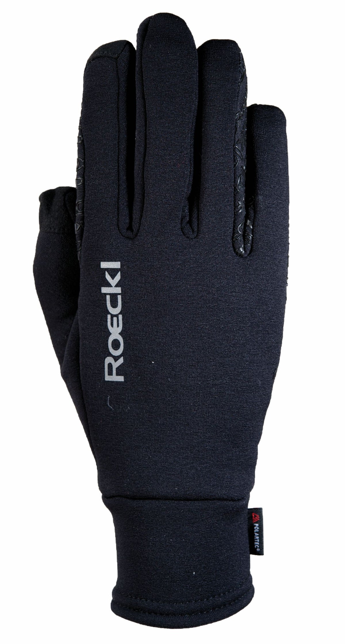 Roeckl Winterreithandschuh Weldon Schwarz, Produkt allein auf weißem Hintergrund.