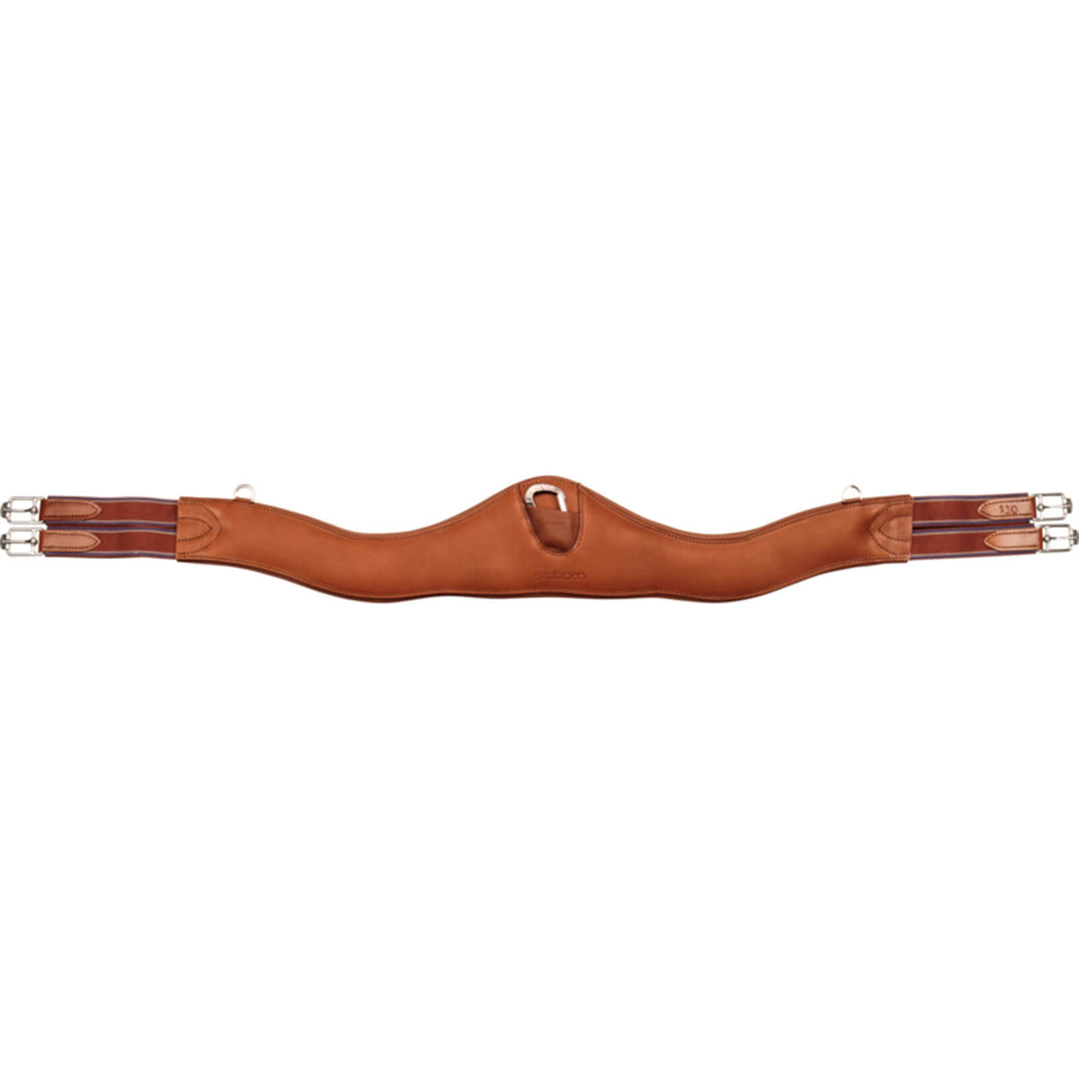 Ledersattelgurt Contour mit beidseitigem Elastikzug