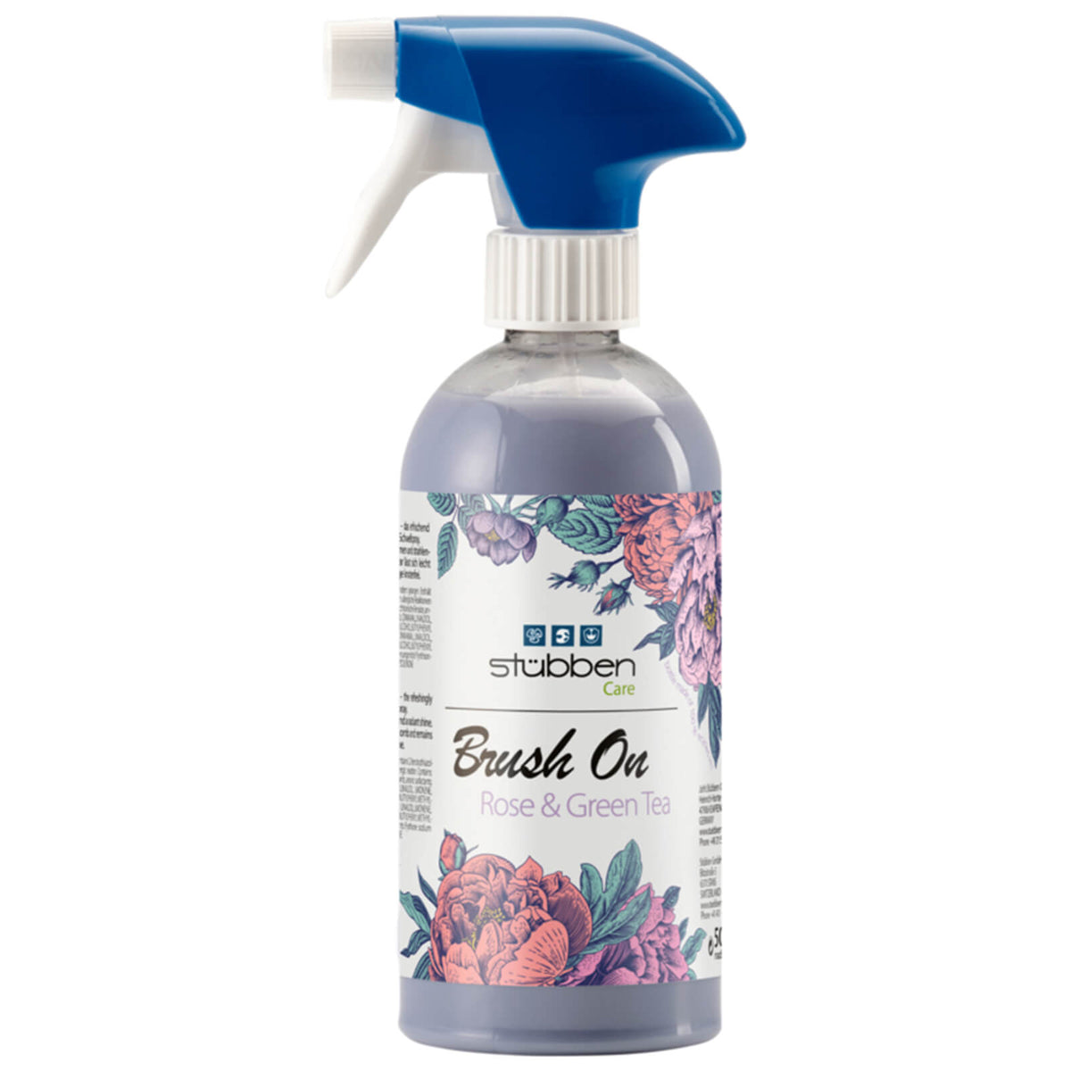 Stübben Mähnenspray Brush on Mähnen- und Schweifstriegel, Rose & Green Tea, Produkt allein auf weißem Hintergrund.