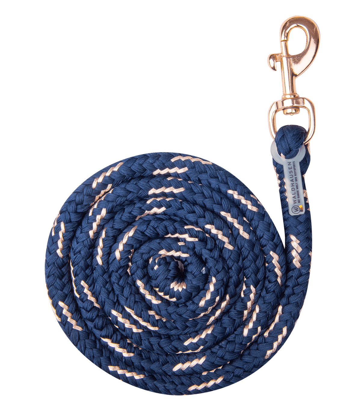 Anbindestrick Lurex Rosé Karabinerhaken