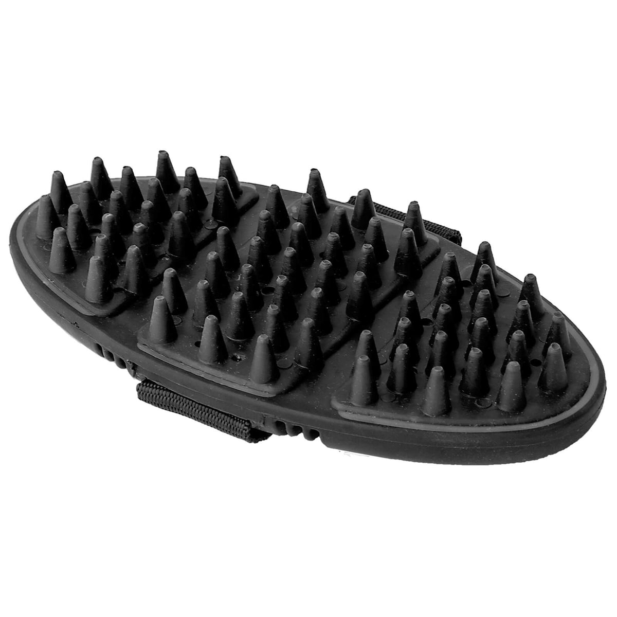 Waldhausen Massage-Striegel Flex, Schwarz, Produkt allein auf weißem Hintergrund.