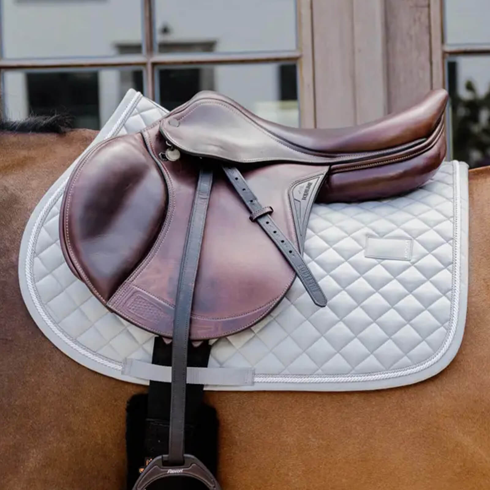 Springschabracke Saddle Pad Diamond Rope Jumping Schabracke